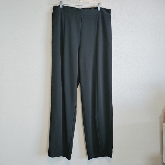 Eloquii Black Pants Sz 14 Career Work Wear Minimalist Contemporary Classic - Picture 1 of 9